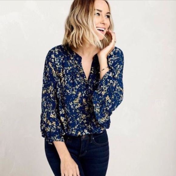 LC Lauren Conrad Tops - LC Lauren Conrad Teal Blue Ruffle Sleeve Top